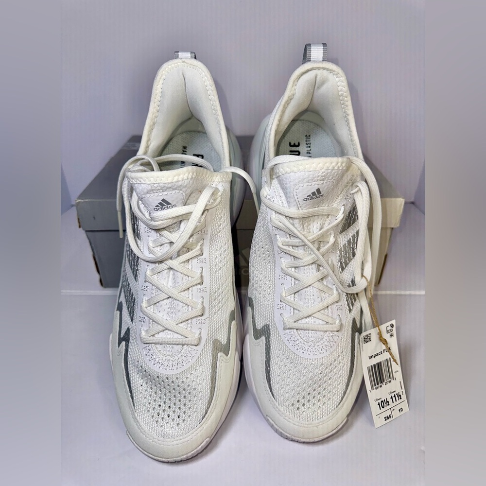 Adidas‎ Running Shoes White Mesh Sneakers Men10.5 Women11.5 Athletic Trainer NIB